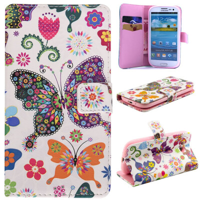 

Colorful Butterfly Design PU Leather Flip Cover Wallet Card Holder Case for SAMSUNG Galaxy S3 i9300