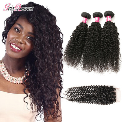 

Brazilian Virgin Hair With Closure Kinky Curly With Closure Human Hair 3 Bundles With Closure Brazilian Hair Bundles With Closure
