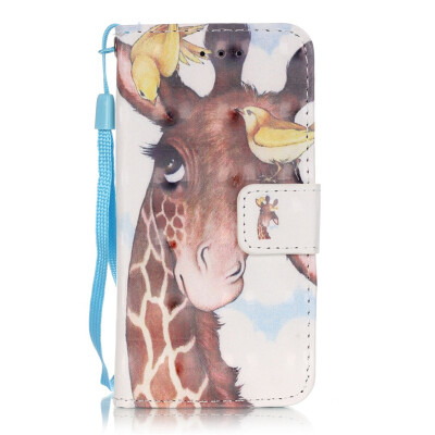 

Giraffe Design PU Leather Flip Cover Wallet Card Holder Case for IPODTOUCH 5 6