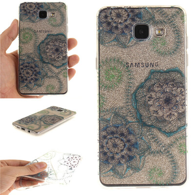

Blue and green dream flower Pattern Soft Thin TPU Rubber Silicone Gel Case Cover for SAMSUNG GALAXY A5 2016/A5100