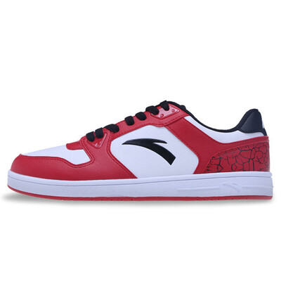 

ANTA (ANTA) men's shoes 91628001-1 fashion Korean version of the small white shoes leisure low help board shoes skateboard shoes red / Anta white / black 43