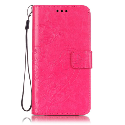 

Rose Flower Design PU Leather Flip Cover Wallet Card Holder Case for SONY M2