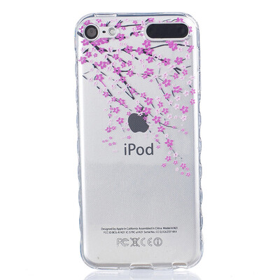 

Peach blossom Pattern Soft Thin TPU Rubber Silicone Gel Case Cover for iPod Touch 56