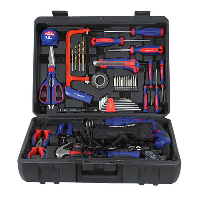 

Десять тысяч граммов сокровище (WORKPRO) W004509N бытовой электродрели Toolbox Набор 136 комплектов Установить скорость пистолет дрель 320W