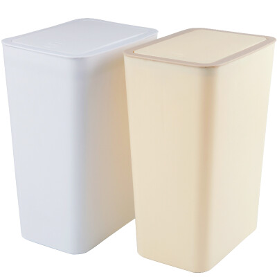 

【Jingdong Supermarket】 Jiajie JJ-GB101 Hand-pressed household kitchen plastic trash can baskets bedroom bathroom living room trash cans 9L * 2 only installed