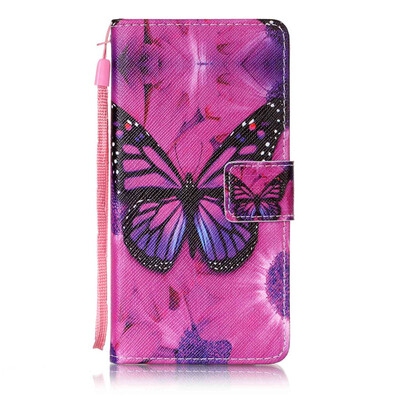 

Black Butterfly Design PU Leather Flip Cover Wallet Card Holder Case for Huawei P9 LiteG9