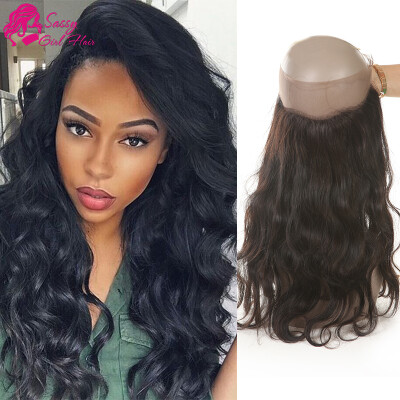 

360 Lace Frontal Brazilian Virgin Body Wave With Baby Hair Human Hair Lace Band Frontal Closure Dhl Ups Free Shipping