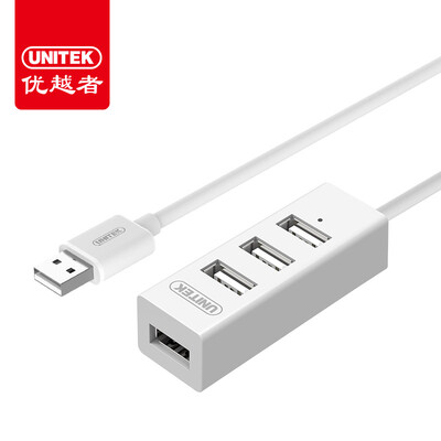 

UNITEK Y-2146HWH USB20 Splitter High-speed one-drag four-converter HUB hub Notebook computer extended with indicator light 150CM