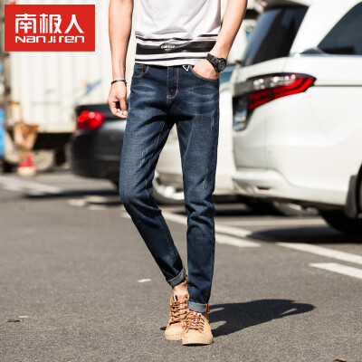 

Antarctic Jeans Men Fashion Korean Slim Men's Cotton Pants NJR9905 Blue 36