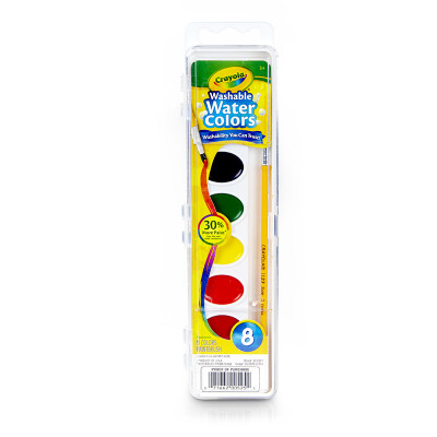 

Painted Crayola 8 color can be washed solid pigment 53-0525