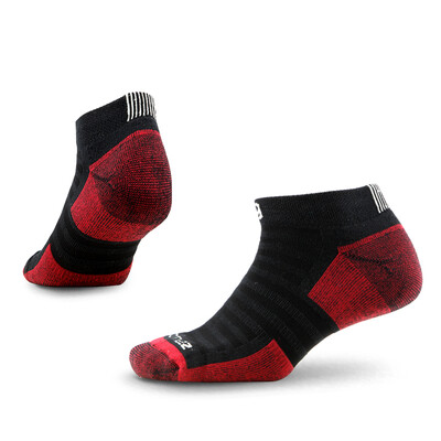 

Sai Le Zealwood spring and summer outdoor low state riding running socks moisture wicking quick-drying function socks coconut fiber Runner series black and red 1703M code a pair of