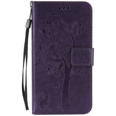 

Purple Tree Design PU Leather Flip Cover Wallet Card Holder Case for Zenfone ZD552KL