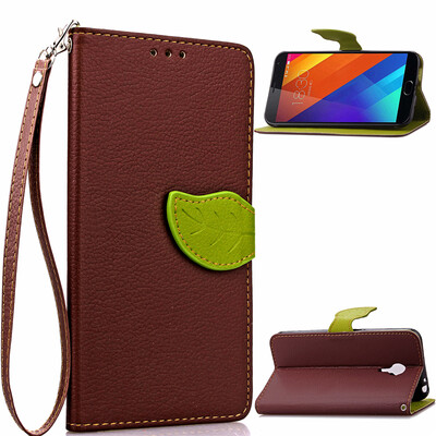 

Brown Design PU Leather Flip Cover Wallet Card Holder Case for MEIZU MX5