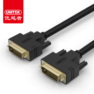 

(UNITEK) Кабель DVI для кабеля dvi-d 2 метра 24 + 1 подключенный к компьютеру телевизор TV-кабель для подключения к широковещательному цифровому видеокабелю высокого разрешения Y-C214A