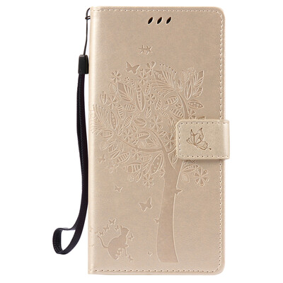 

Gold Tree Design PU Leather Flip Cover Wallet Card Holder Case for HUAWEI NEXUS 6P