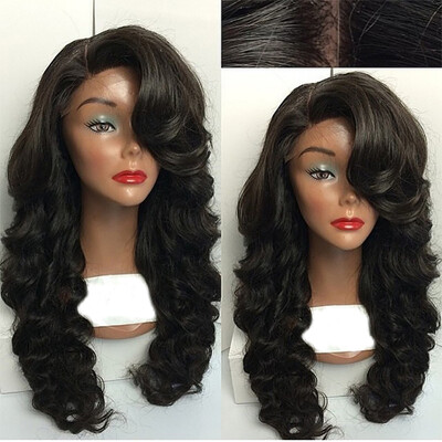 

150 Density Lace Front Human Hair Wigs With Bangs Brazilian Deep Wave Full Lace Human Hair Wigs For Women Wavy Lace Front Wigs