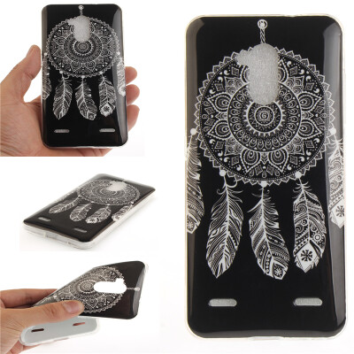 

Black wind chimes Pattern Soft Thin TPU Rubber Silicone Gel Case Cover for ZTE Blade V7 Lite