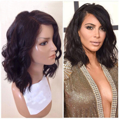 

Short Bob Wave Wig With Baby Hair For Black Women Glueless Wavy Bob Lace Front Wigs Human Hair with Baby Hair