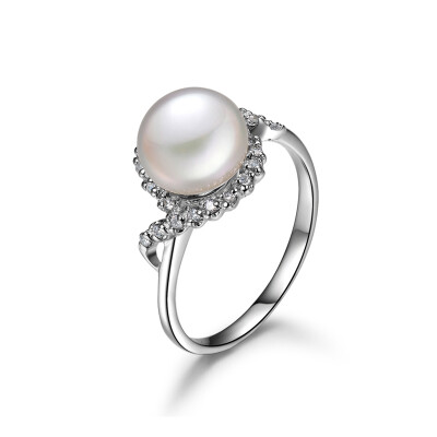 

Jingrun Pearl germination 7-8mmS925 silver inlaid freshwater pearl ring 12