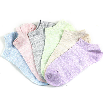 

Jingdong supermarket] Langsha socks female bright cotton comfortable socks casual sports socks 6 pairs of uniform code