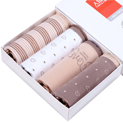 

【Jingdong Supermarket】 Antarctic (Nanjiren) ladies underwear Meng Xiong cotton cute printing large size women's underwear 4 light color gift box M code