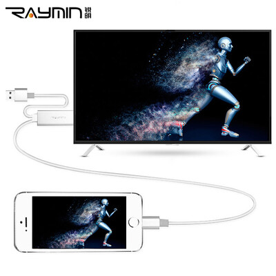 

Rui Ming LA362002 Apple iPhone7 / 6S / Plus / iPad для кабеля hdmi Подключение к телевизору TV / монитор / проектор 2m