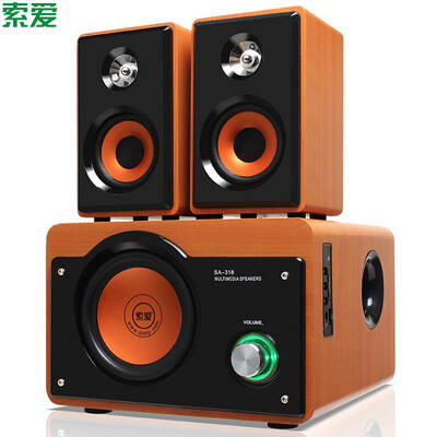 

Sony Ericsson Soaiy audio speakers U section desktop multimedia audio 21 computer audio subwoofer active laptop audio mahogany color SA-318