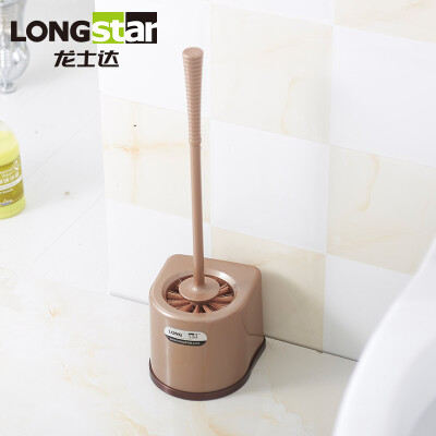 

Jingdong supermarket] Long Shida (LONGSTAR) boutique with a seat anti-skid sanitary brush with a base toilet brush brush LQ-0008 silver