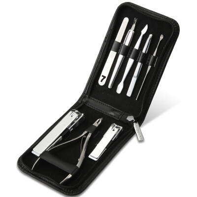 

777 Nail Knife Set Nail Scissors Repair Repair Manicure Set 8pcs Set TS-520N Black