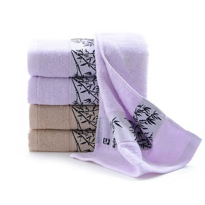 

Bamboo bamboo fiber towel soft absorbent bamboo charcoal wash face towel ink bamboo satin file purple