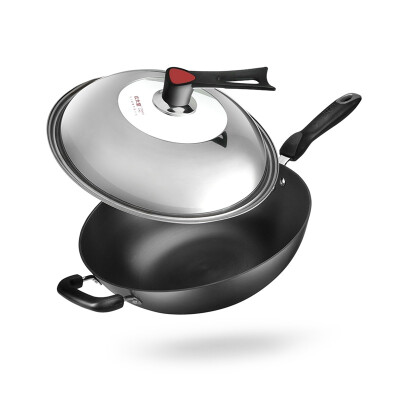 

【Jingdong Supermarket】 Cooking the king's wok pan 34cm cast iron pot no coating can be covered with iron pot pig iron pot with induction cooker gas gas stove fire fire general cooking pot C34D2