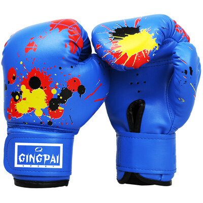 

Fighting Boxing Gloves Kids Taekwondo Fighting Gloves Children&39s Breathable Gloves Sanda Sandbags Gloves Blue