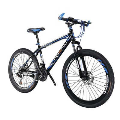 

Resistant Well 40 knife ring mountain bike 21 speed two-disc brakes 26 inch bike blue black