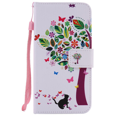 

Tree&Cat Design PU Leather Flip Cover Wallet Card Holder Case for LG NEXUS 5X