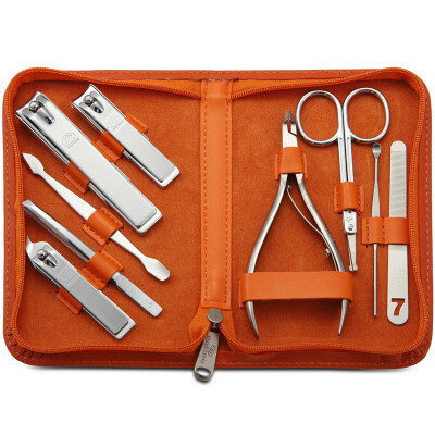 

777 Nail Knife Set Nail Scissors Repair Repair Manicure Set 9pcs Set TS-4042LW Orange