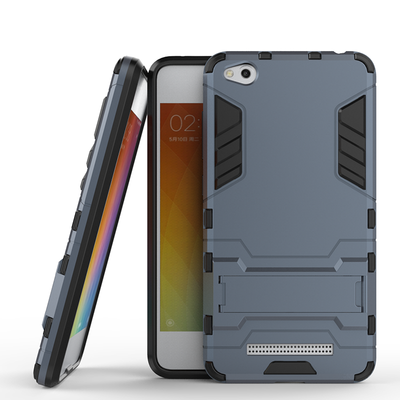 

Темно-синий Slim Robot Armor Kickstand Ударопрочный жесткий корпус из прочной резины для XIAOMI RedMi 4A