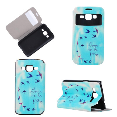 

Flying Birds Sky Design PU кожа флип Обложка Кошелек Карты Держатель чехол для Samsung Galaxy CORE Prime G360