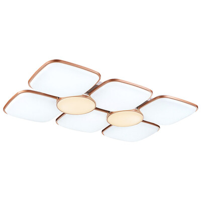 

Three male aurora led ceiling lamp petal-shaped beautiful gold border decoration living room lights main bedroom lamp 112W5700K third gear dimming