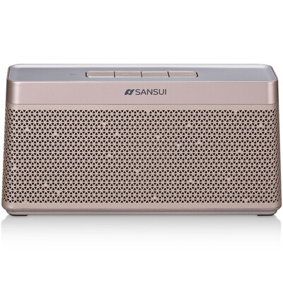 

Пейзаж (SANSUI) T20 Wireless Bluetooth Speaker радио-будильник часы голубой золотой карты