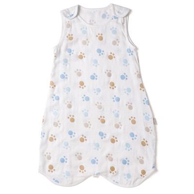

[Jingdong supermarket] Mile fish baby sleeping bag gauze one vest sleeping bag (small footprint) blue 100cm