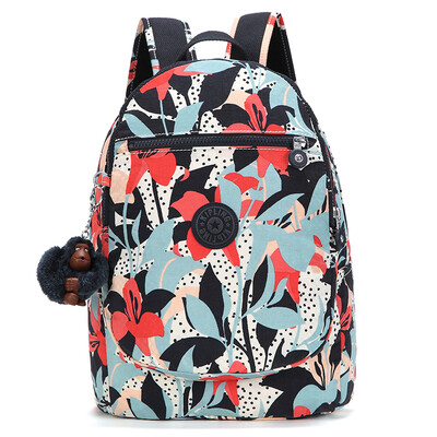 

Kipling Kay Pu Lin Женская сумка для рюкзака K15016 Белая красная синяя лилия