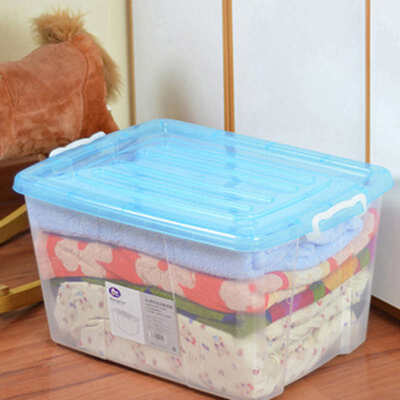 

A 50L clothing snack toy kitchen car with plastic storage finishing box 3266 blue cover 1 only installed