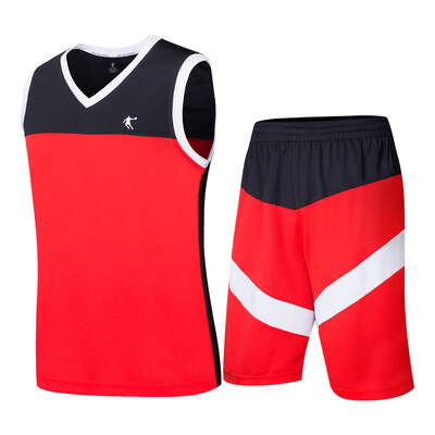 

Qiaodan Knitting Basketball Set Fashion Training Basketball Team Dress XNT2372195 Aurora Red Black 2XL