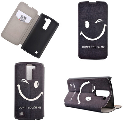 

Naughty Smile Design PU Leather Flip Cover Wallet Card Holder Case for LG K8