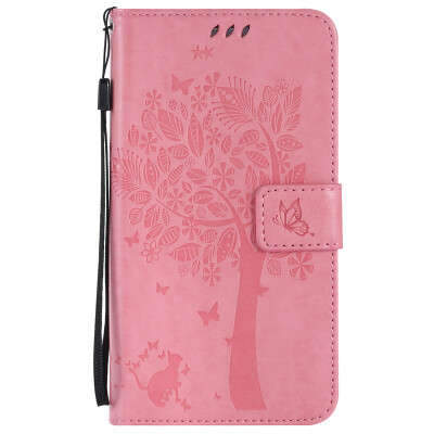 

Pink Tree Design PU Leather Flip Cover Wallet Card Holder Case for SAMSUNG A710 A72016