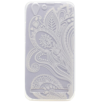 

Half flower Pattern Soft Thin TPU Rubber Silicone Gel Case Cover for Lenovo Vibe K5A6020