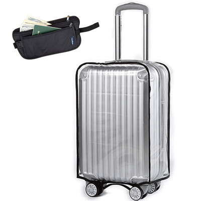 

Jingdong Supermarket Green Reed Trolley Case Protective Case Transparent Dust Cover Thickening 26 &quot