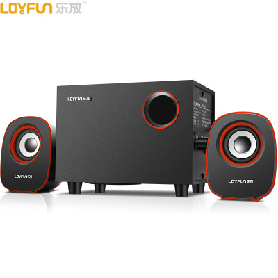 

LOYFUN D300 Laptop Desktop Computer Speakers Desktop Mini Audio Subwoofer (Red)