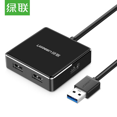 

Green Alliance UGREEN USB30 high-speed expansion 4-port HUB splitter laptop one drag more than four interfaces USB hub with power connector 1 m black 20787