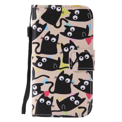 

Cute Kitten Design PU Leather Flip Cover Wallet Card Holder Case for SAMSUNG J120 J12016